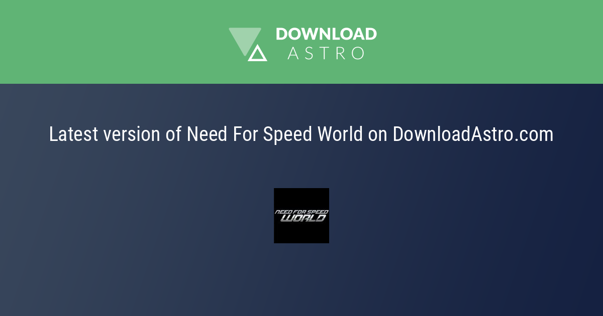 Télécharger Need For Speed World 1.8.40.1166 pour Windows 